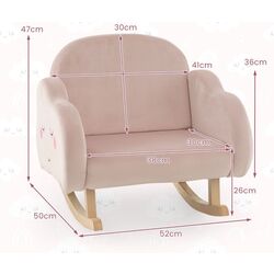 Кресло-качалка Costway HY10217PI (Pink) Thumb