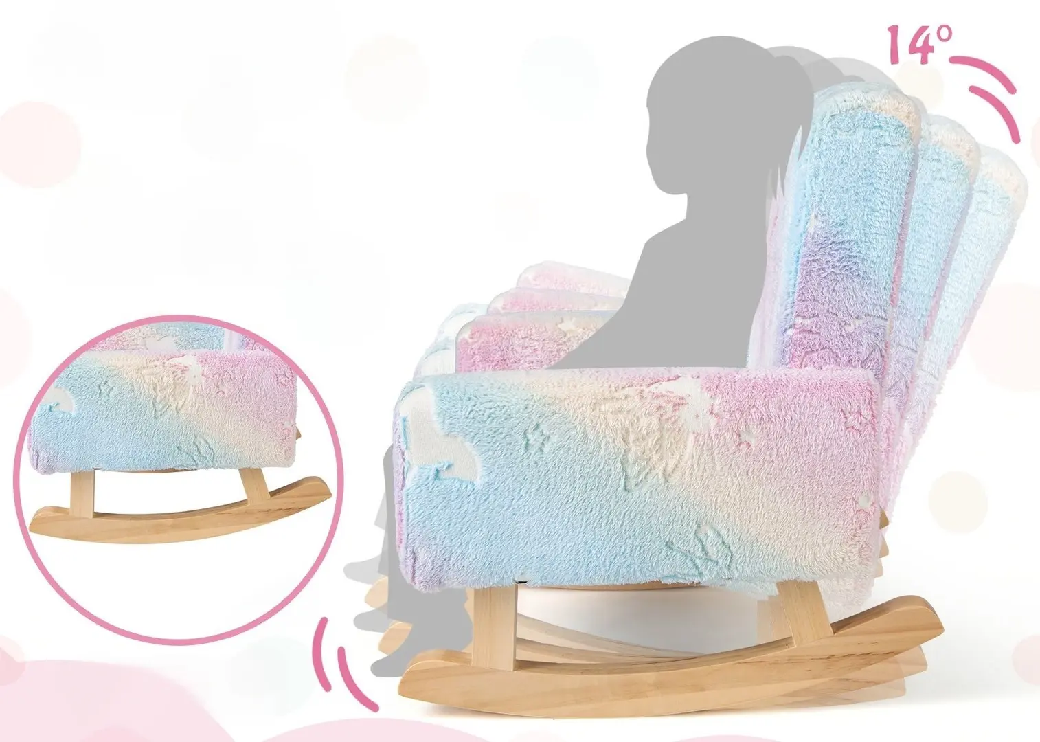 Fotoliu-balansoar Costway HY10348VT (Multicolor)