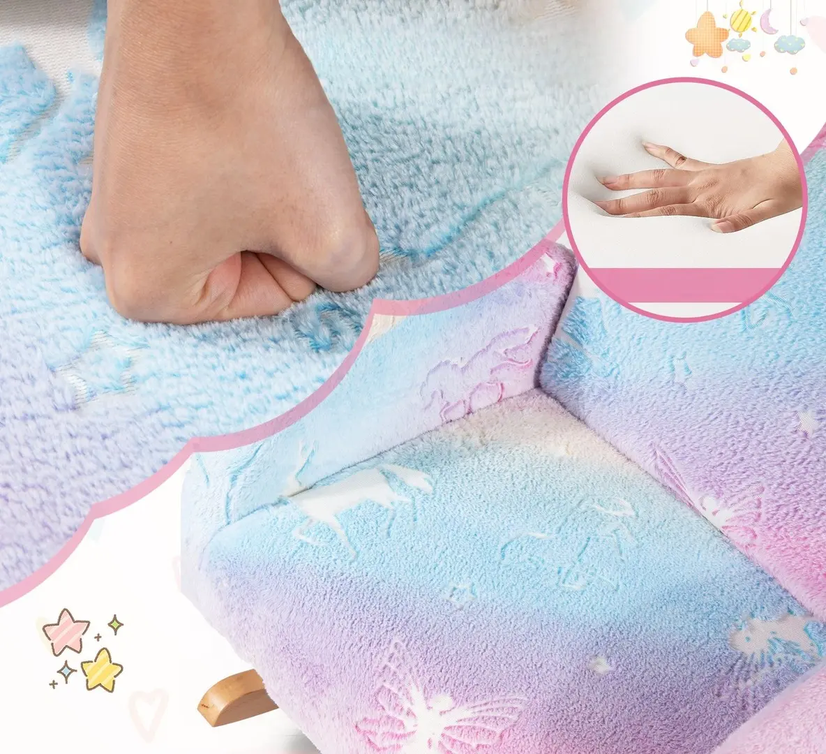 Кресло-качалка Costway HY10359MT (Multicolor)