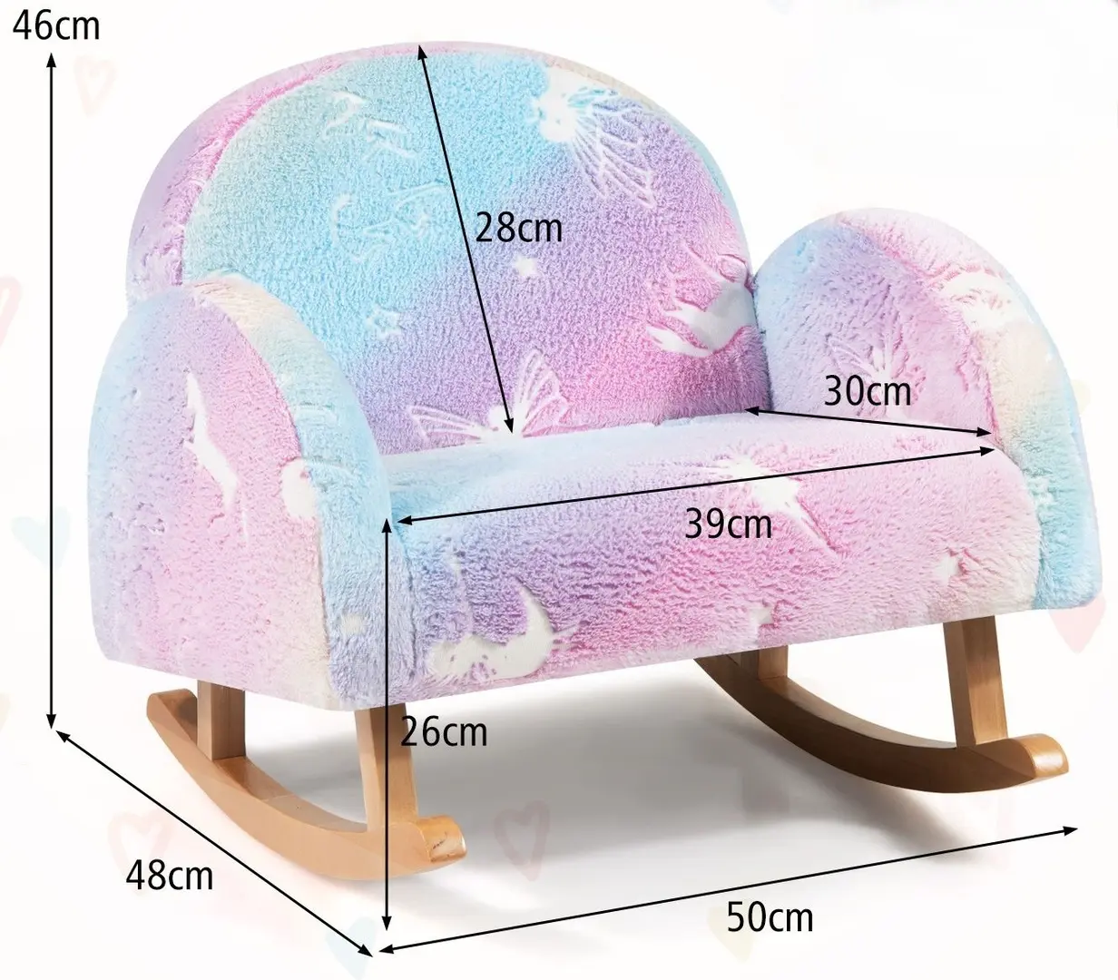 Кресло-качалка Costway HY10359MT (Multicolor)