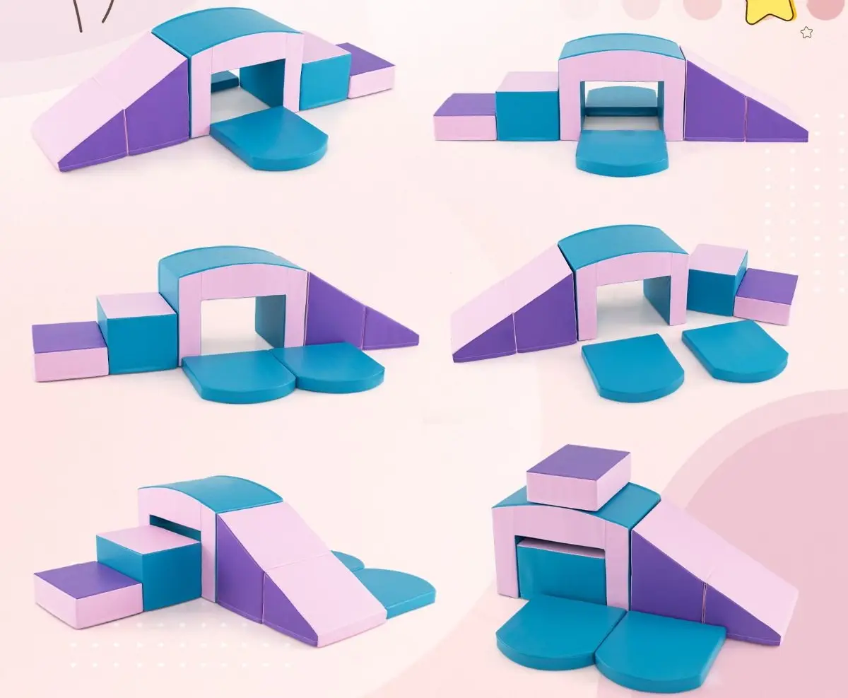 Modul moale pentru joc Costway FH10135BL (Blue/Pink)