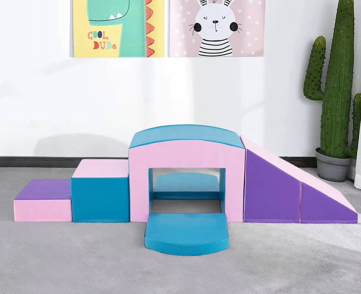 Modul moale pentru joc Costway FH10135BL (Blue/Pink)