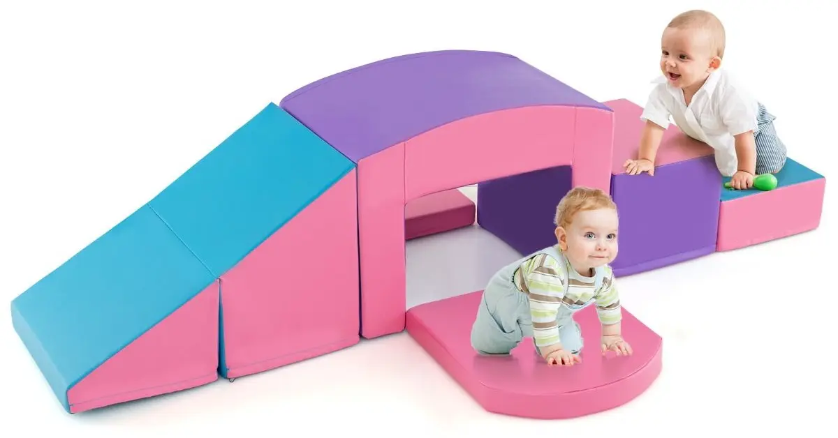 Modul moale pentru joc Costway FH10135PU (Purple/Pink)