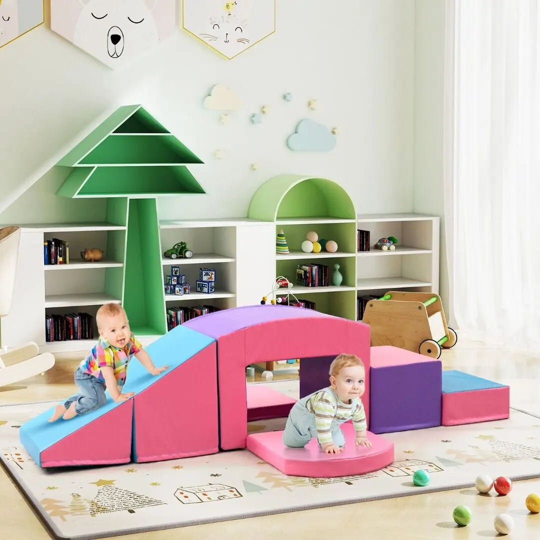 Modul moale pentru joc Costway FH10135PU (Purple/Pink)