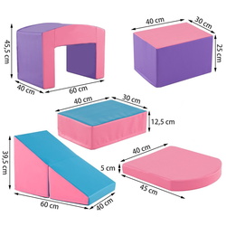 Modul moale pentru joc Costway FH10135PU (Purple/Pink) Thumb