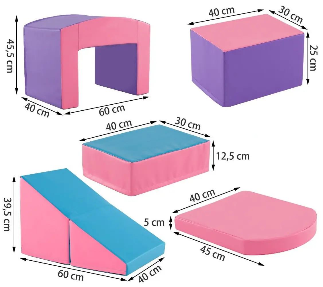 Modul moale pentru joc Costway FH10135PU (Purple/Pink)
