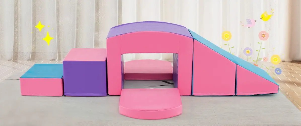 Modul moale pentru joc Costway FH10135PU (Purple/Pink)