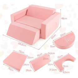 Modul moale pentru joc Costway HV10429PI (Pink) Thumb