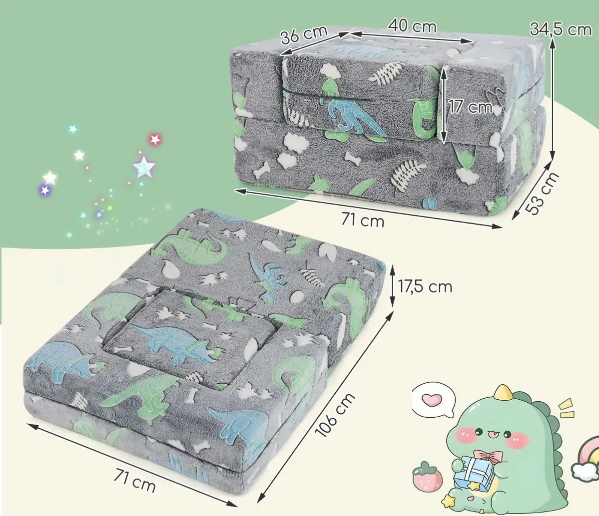 Мягкий игровой модуль Costway HV10577GD (Grey)