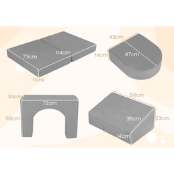 Мягкий игровой модуль Costway TP10265GR (Grey) Thumb