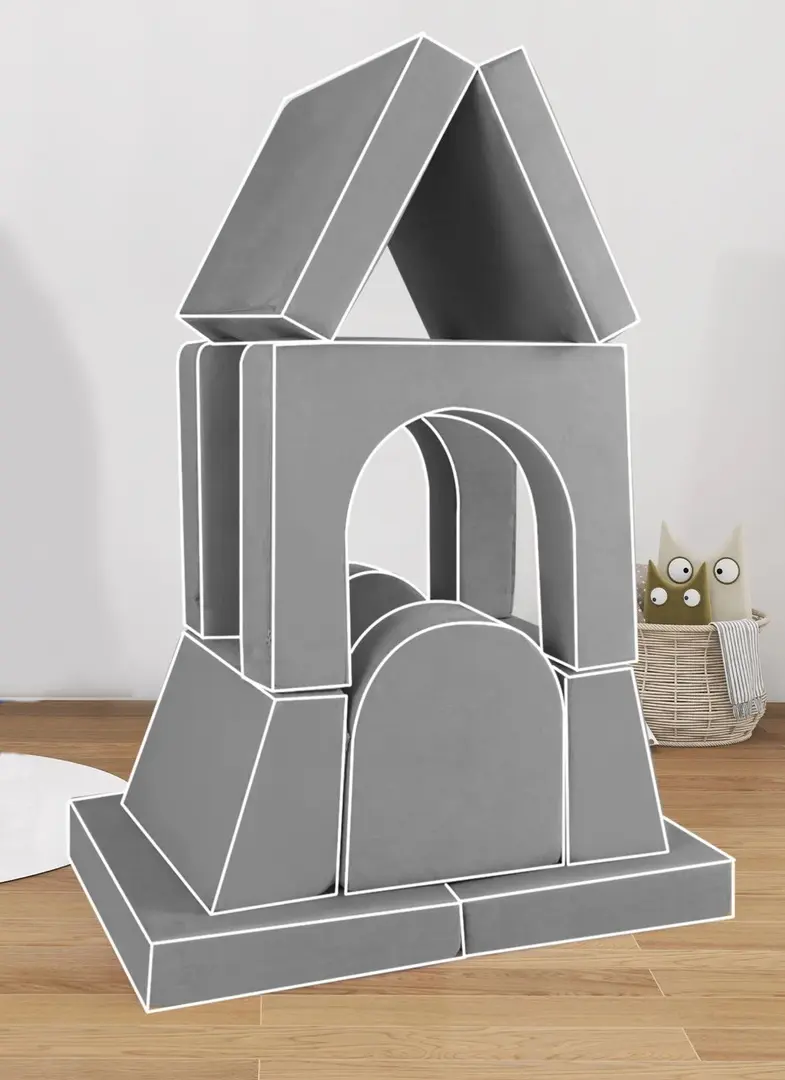 Мягкий игровой модуль Costway TP10265GR (Grey)