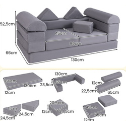 Modul moale pentru joc Costway TP10266GR (Grey) Thumb