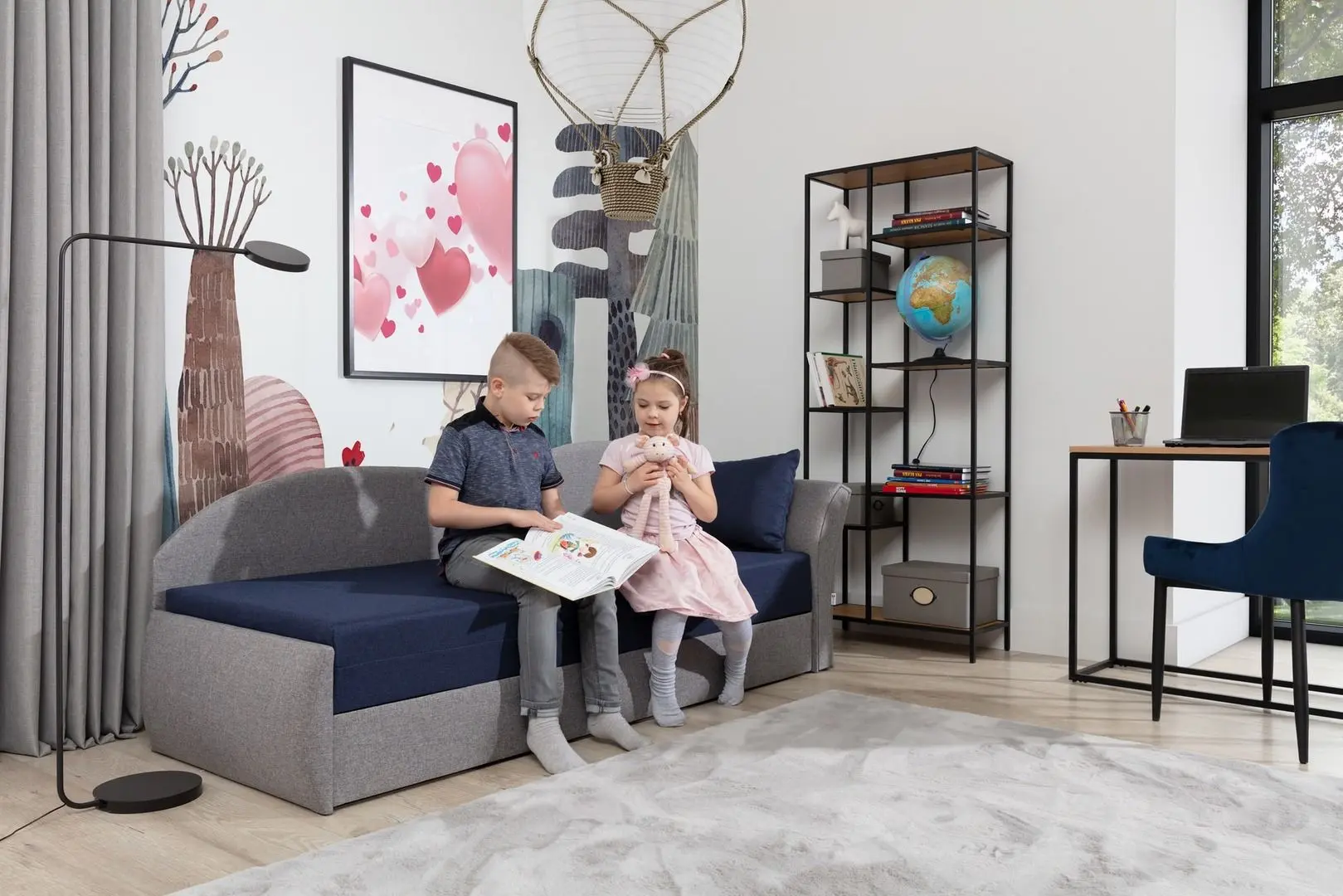 Canapea Eltap Aga Soro 61/Nubuk 21 Right (Pink/Cream)