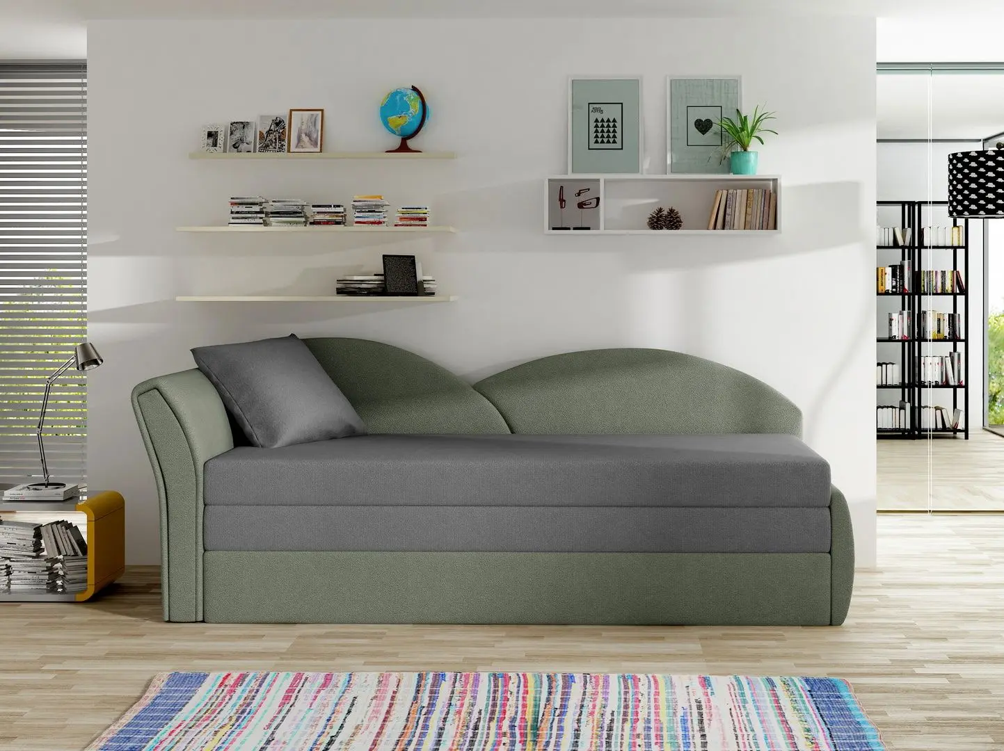 Диван угловой Eltap Aga Left Alova 36/Alova 10 (Gray)