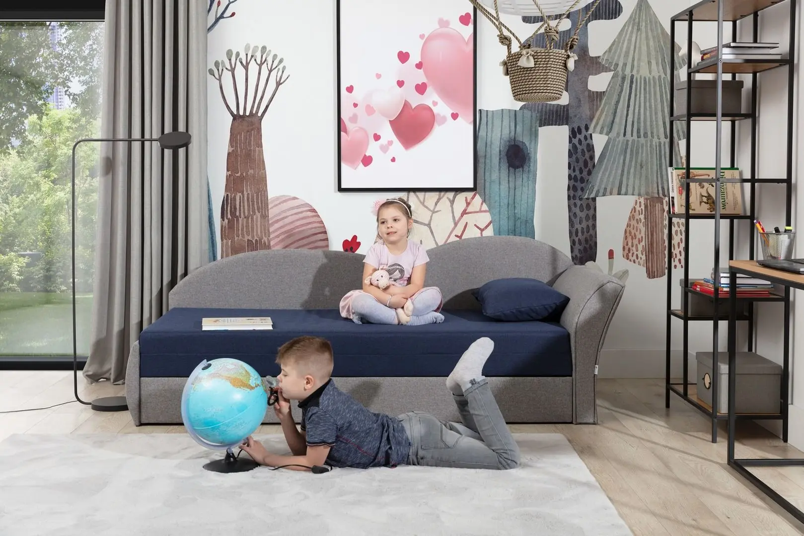 Canapea de colt Eltap Aga Right Alova 36/Alova 10 (Gray)