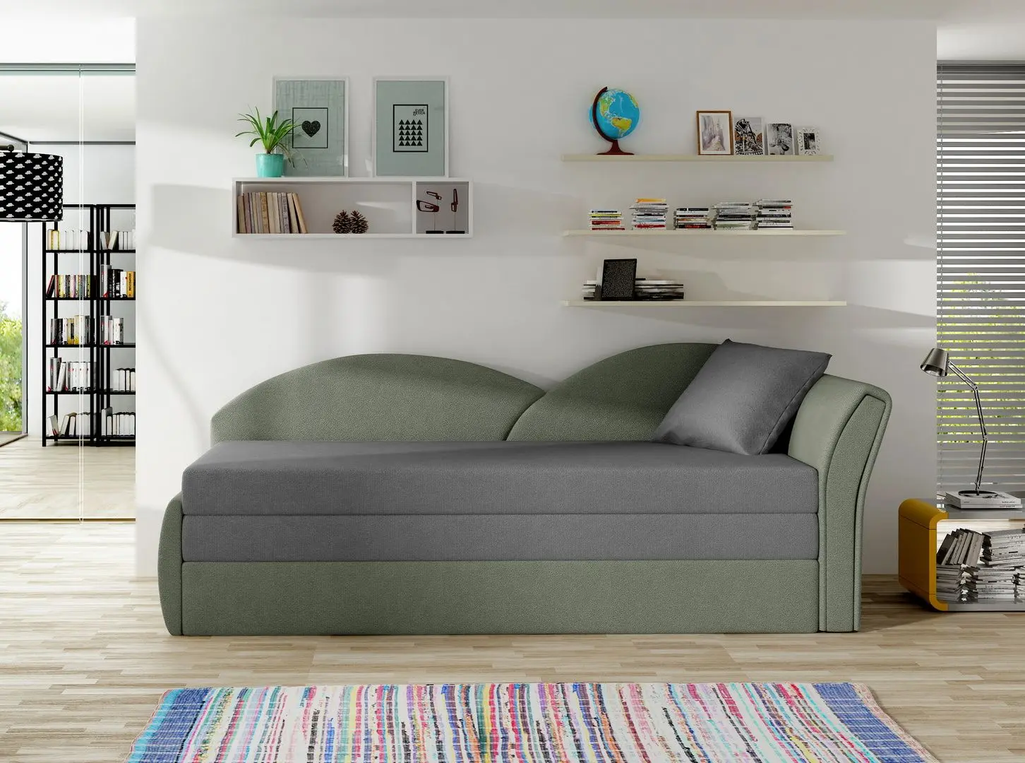 Canapea de colt Eltap Aga Right Alova 36/Alova 10 (Gray)