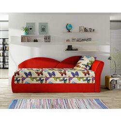 Диван угловой Eltap Aga Right Butterfly 04/Alova 46 (Multicolor/Red)