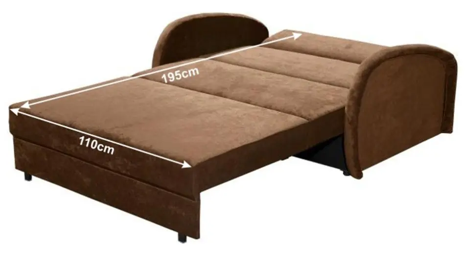 Canapea extensibila Mobhaus Mili 2 (Brown)