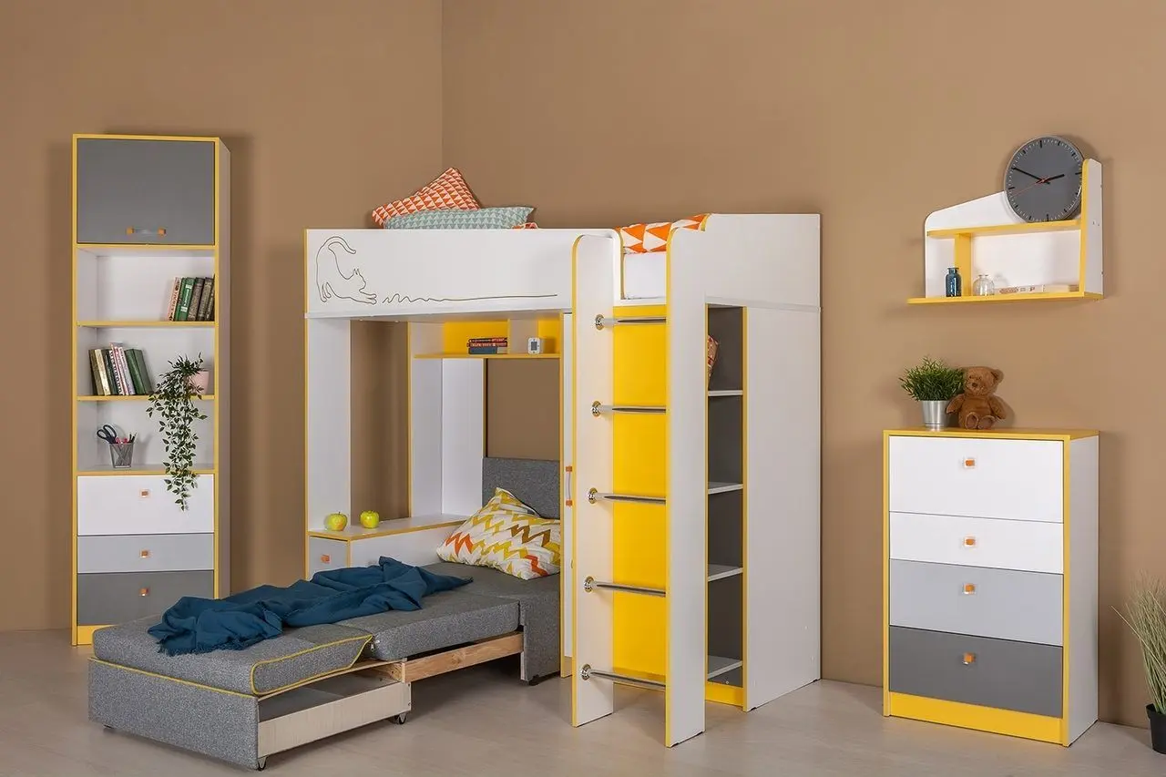 Диванный блок Mobi Альфа 11.20 (Серый/Горчичный) - 3