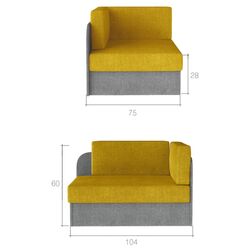 Canapea Eltap Rosa Omega 86/Omega 02 (Blue/Gray) Thumb