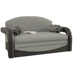 Диван раскладной Smart Димочка Люкс (Flow Gray/Black/Leaves)