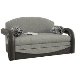 Диван раскладной Smart Димочка Люкс (Flow Gray/Black/Lines)