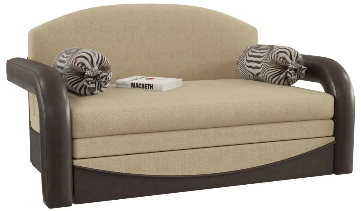 Диван раскладной Smart Димочка Люкс (Gunny Brown/Wenge/Lines)