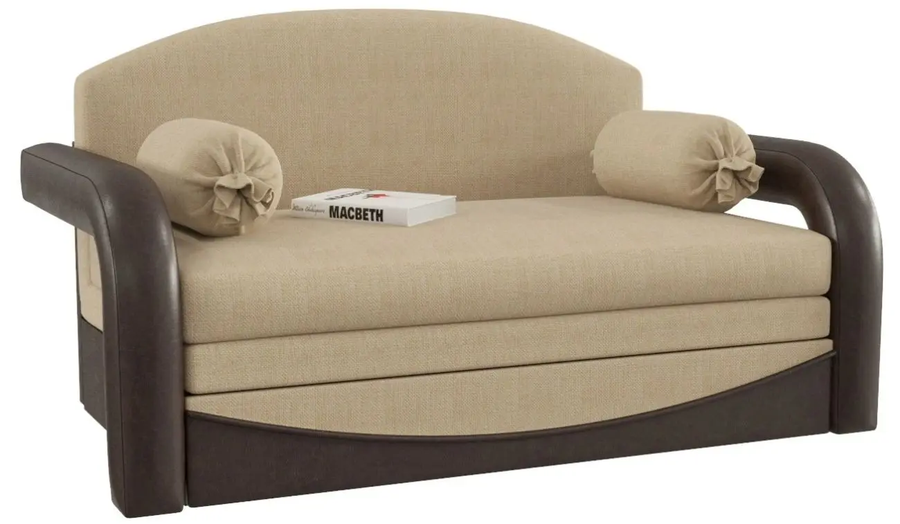 Диван раскладной Smart Димочка Люкс (Gunny Brown/Wenge)