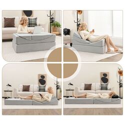 Sezlong moale 4in1 Costway HU10366LG (Grey) Thumb