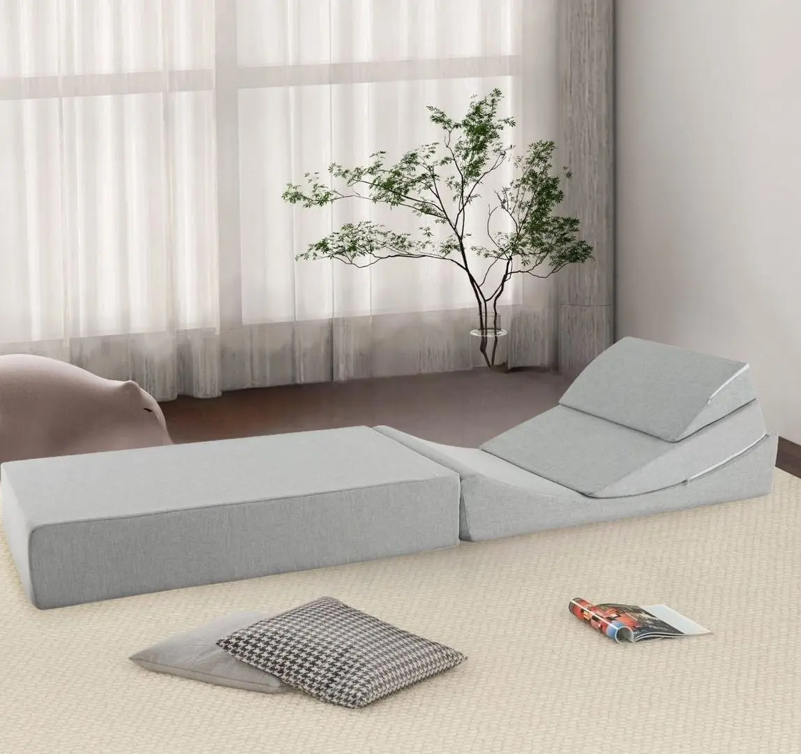 Sezlong moale 4in1 Costway HU10366LG (Grey)