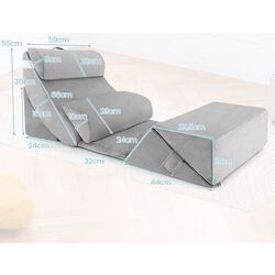 Sezlong moale 7in1 Costway HU10593HS (Grey) Thumb