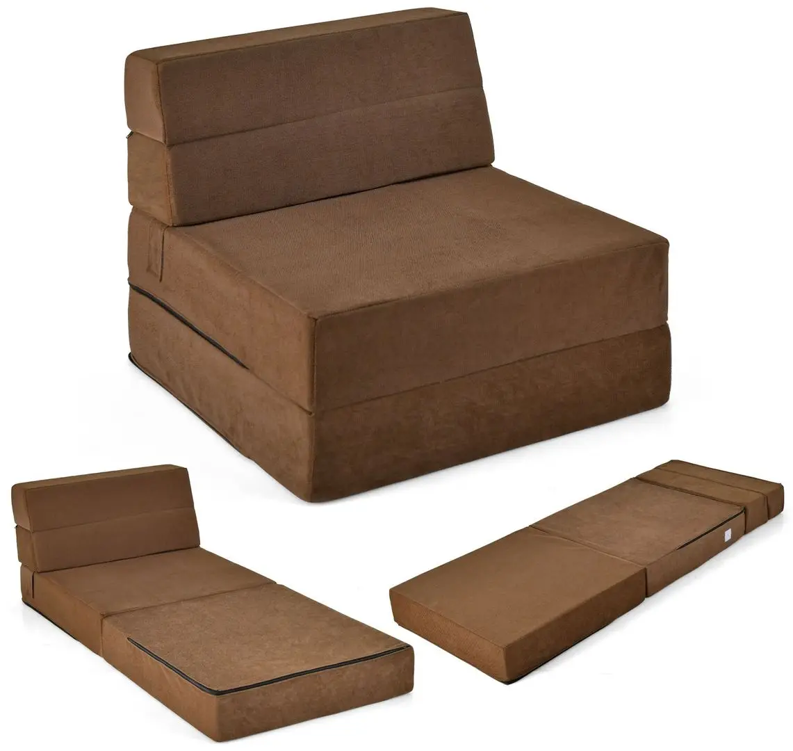 Sezlong moale Costway HU10477CF (Brown)