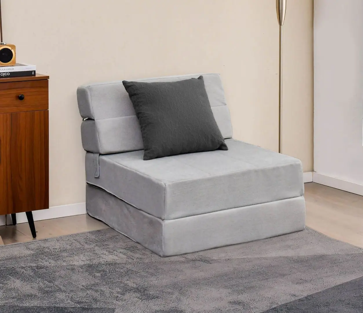 Sezlong moale Costway HU10477GR (Grey)