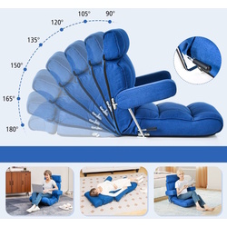 Sezlong moale Costway HV10119NY (Blue) Thumb