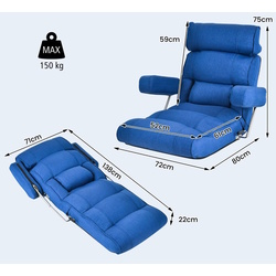 Sezlong moale Costway HV10119NY (Blue) Thumb