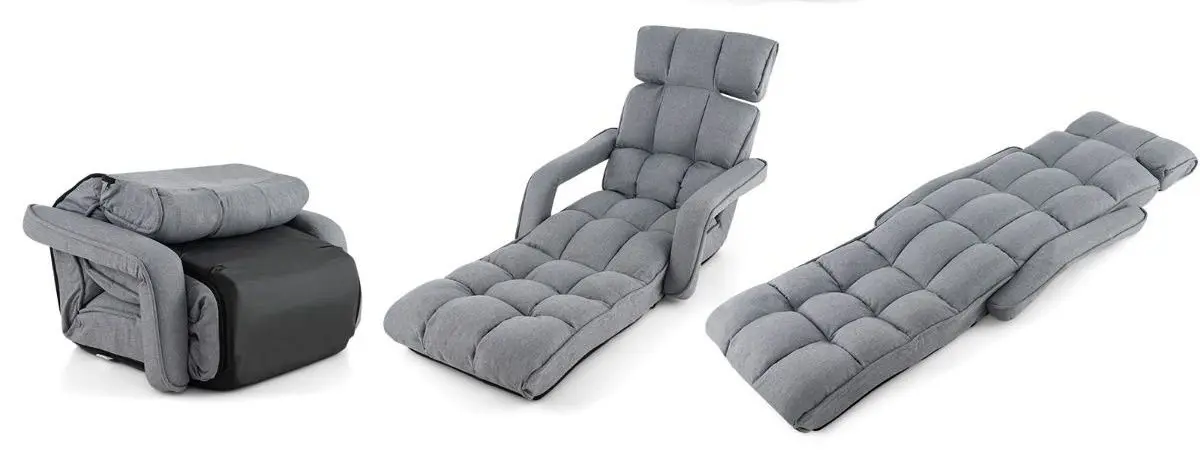 Sezlong moale Costway HV10190GR (Grey) - 3