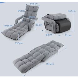 Sezlong moale Costway HV10190GR (Grey) Thumb