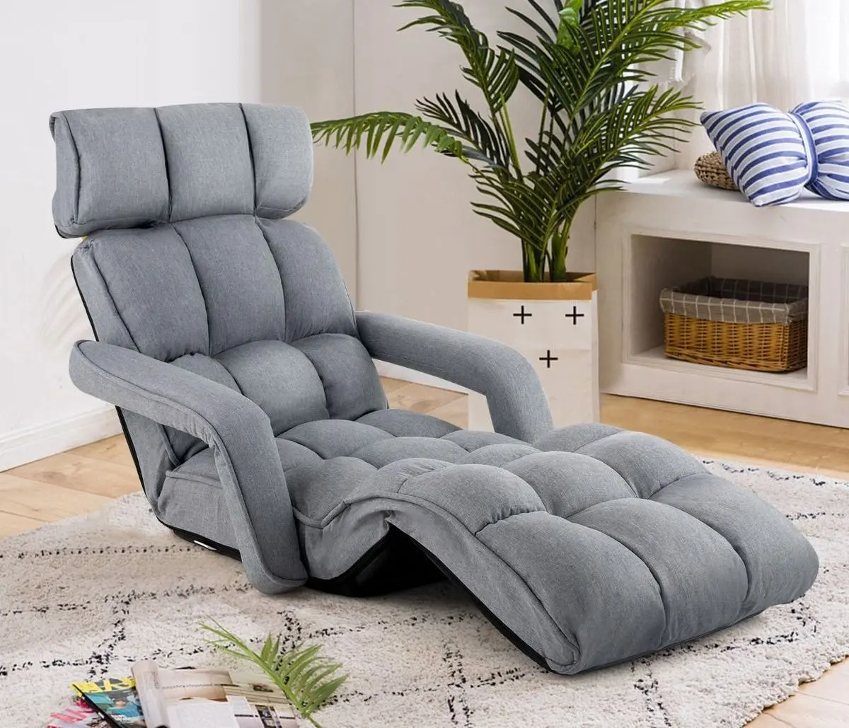 Sezlong moale Costway HV10190GR (Grey)