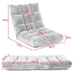 Sezlong moale Costway HV10355GR (Grey) Thumb