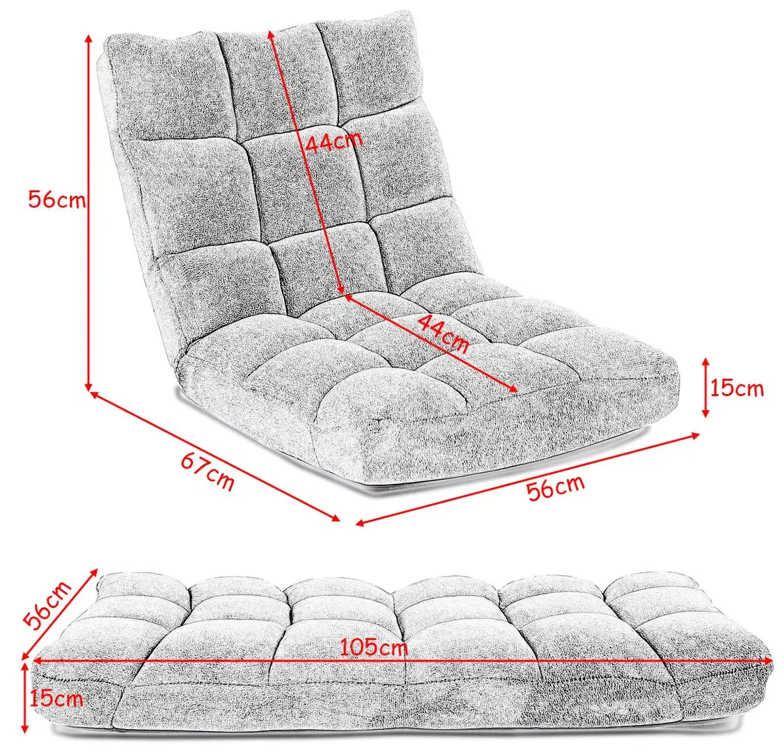 Sezlong moale Costway HV10355GR (Grey)
