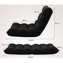 Sezlong moale Costway HV10355HS (Black) Thumb