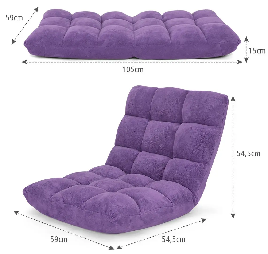 Sezlong moale Costway HV10355VT (Violet)