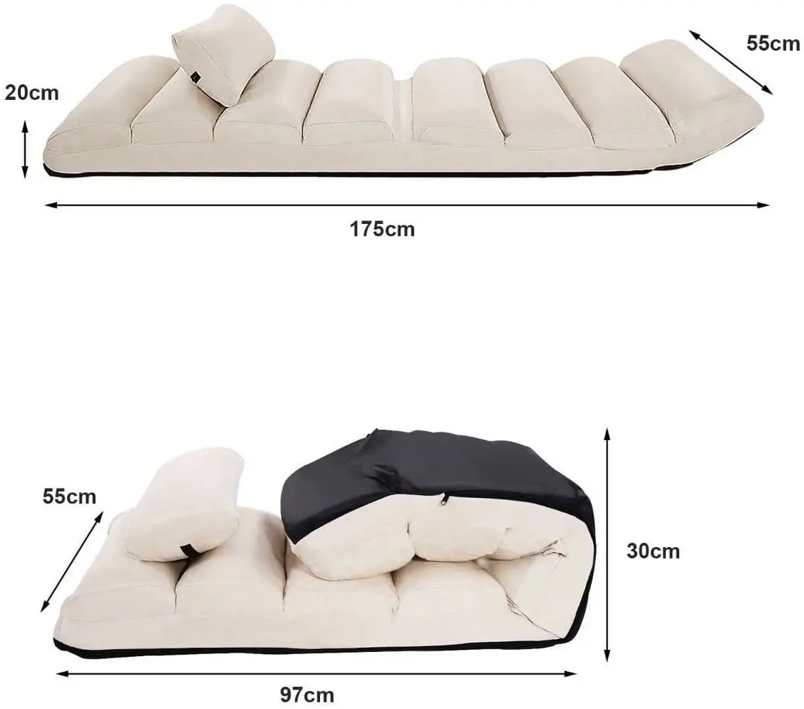 Sezlong moale Costway HW53981BE (Beige) - 2