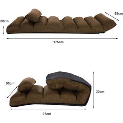 Sezlong moale Costway HW53981CF (Brown) Thumb