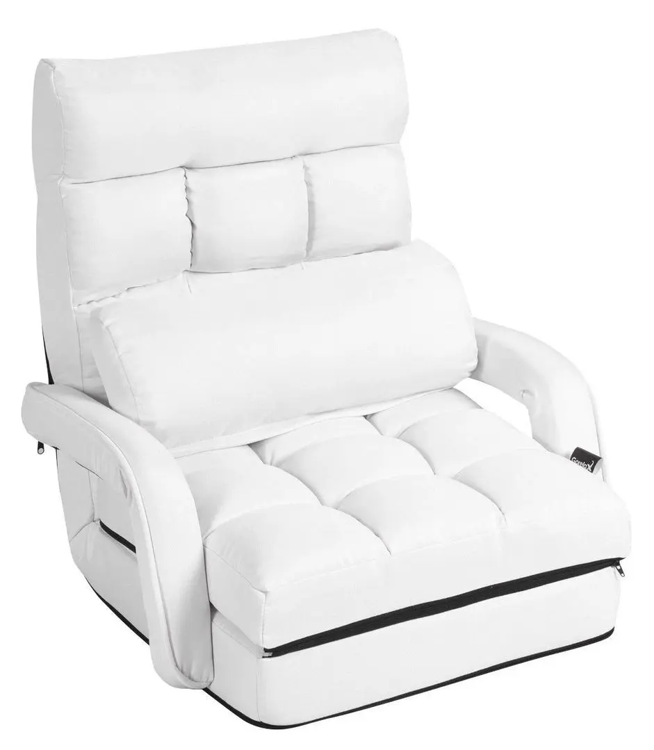 Sezlong moale Costway HW56730WH (White) - 4