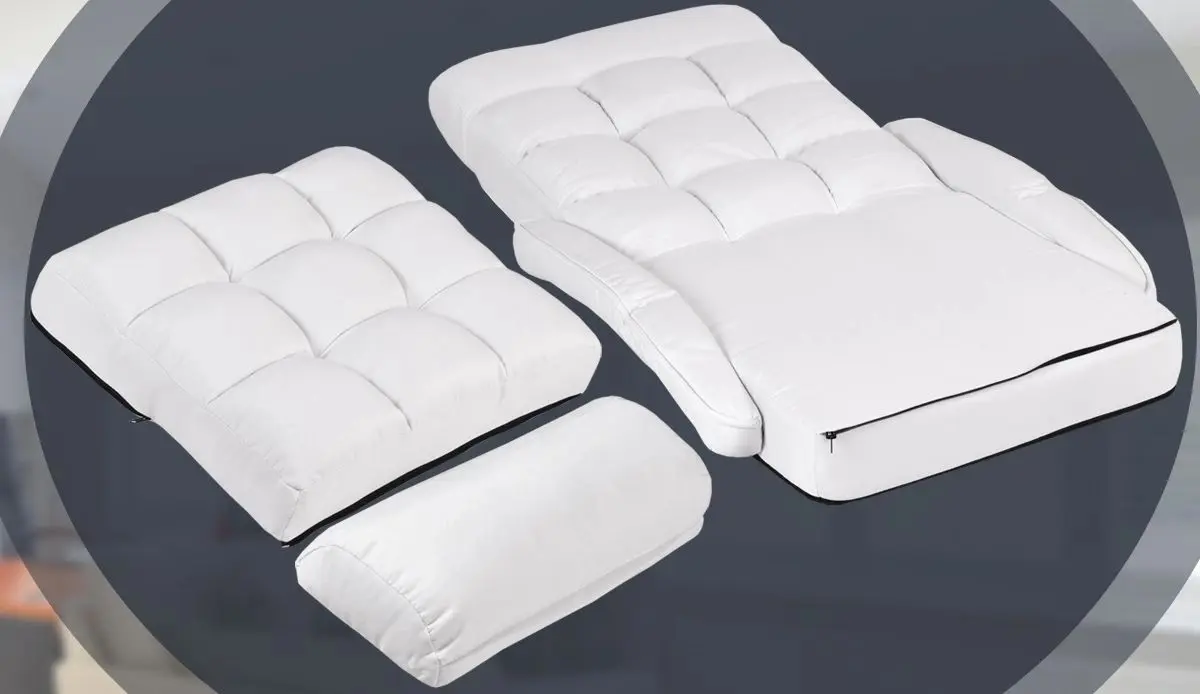 Sezlong moale Costway HW56730WH (White) - 6