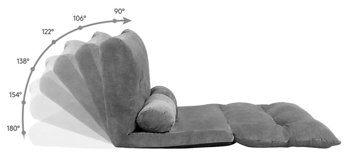 Sezlong moale Costway HW65938GR (Grey) - 5