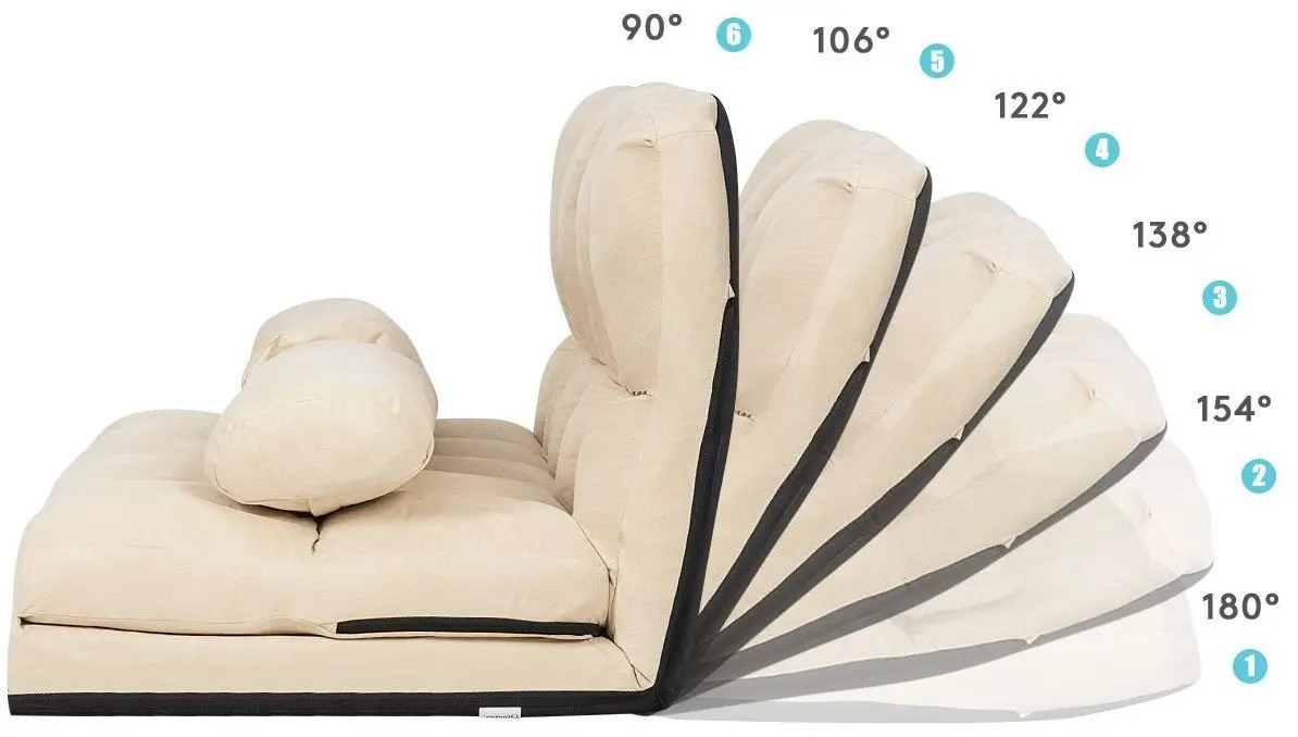 Sezlong moale Costway HW66174BE (Beige) - 3