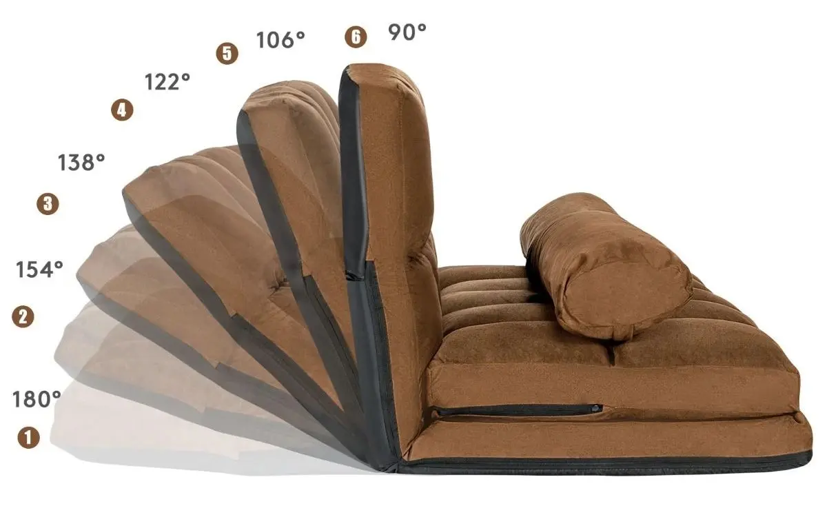 Sezlong moale Costway HW66174CF (Brown) - 5