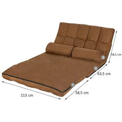 Sezlong moale Costway HW66174CF (Brown) Thumb